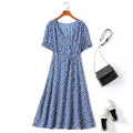 Plus Size Wrap Floral Midi Dress