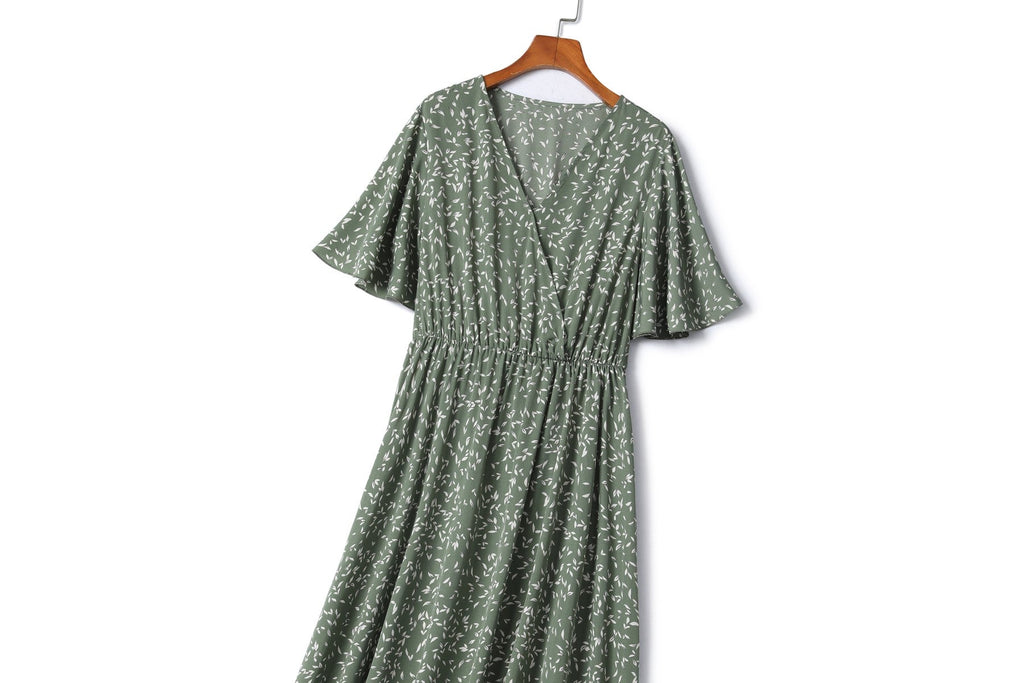 Plus Size Wrap Maxi Dress