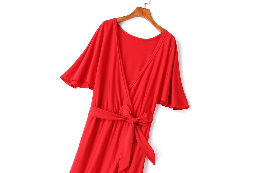 Irvette Plus Size Wrap Maxi Dress