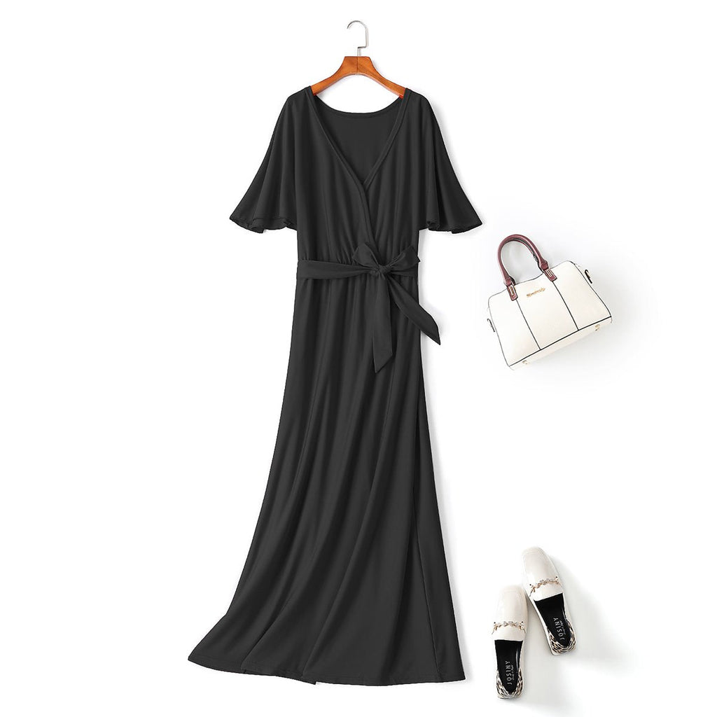 Irvette Plus Size Wrap Maxi Dress
