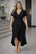 Isadora Plus Size Wrap Mermaid Dress