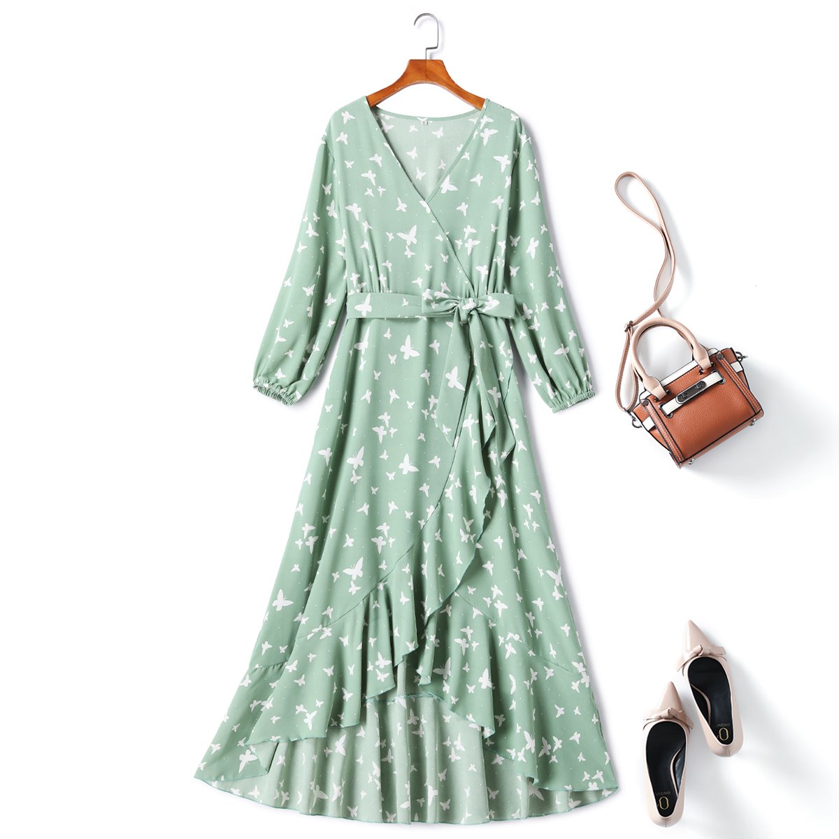 Callee Plus Size Wrap Midi Maxi Dress