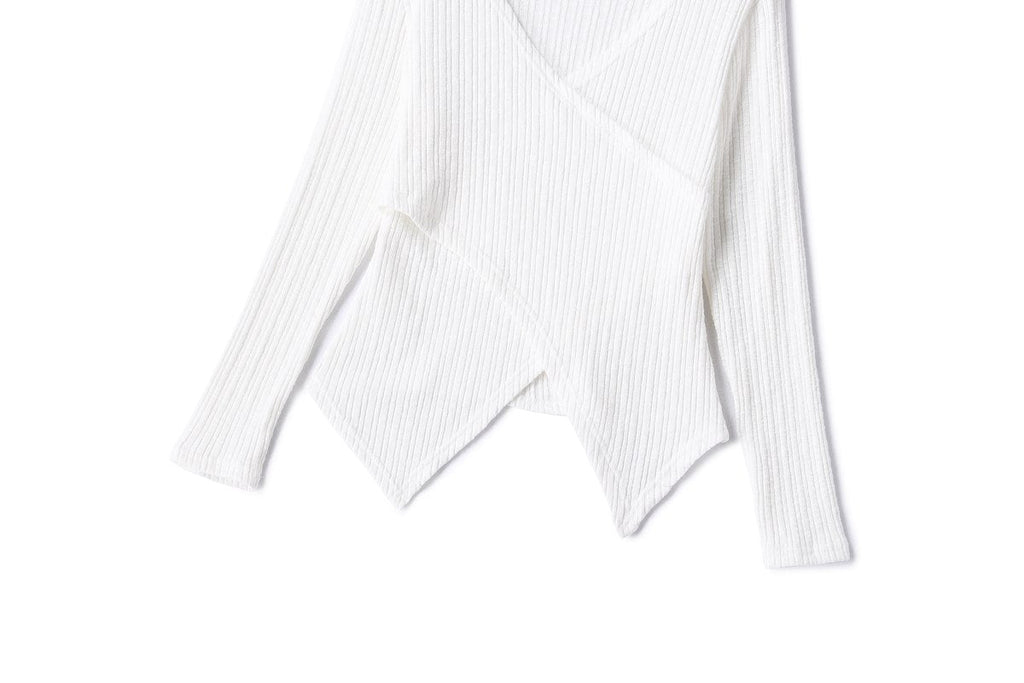 Plus Size Wrap Rib Knit Top