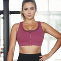 Olympia Plus Size Zipper Sports Bra