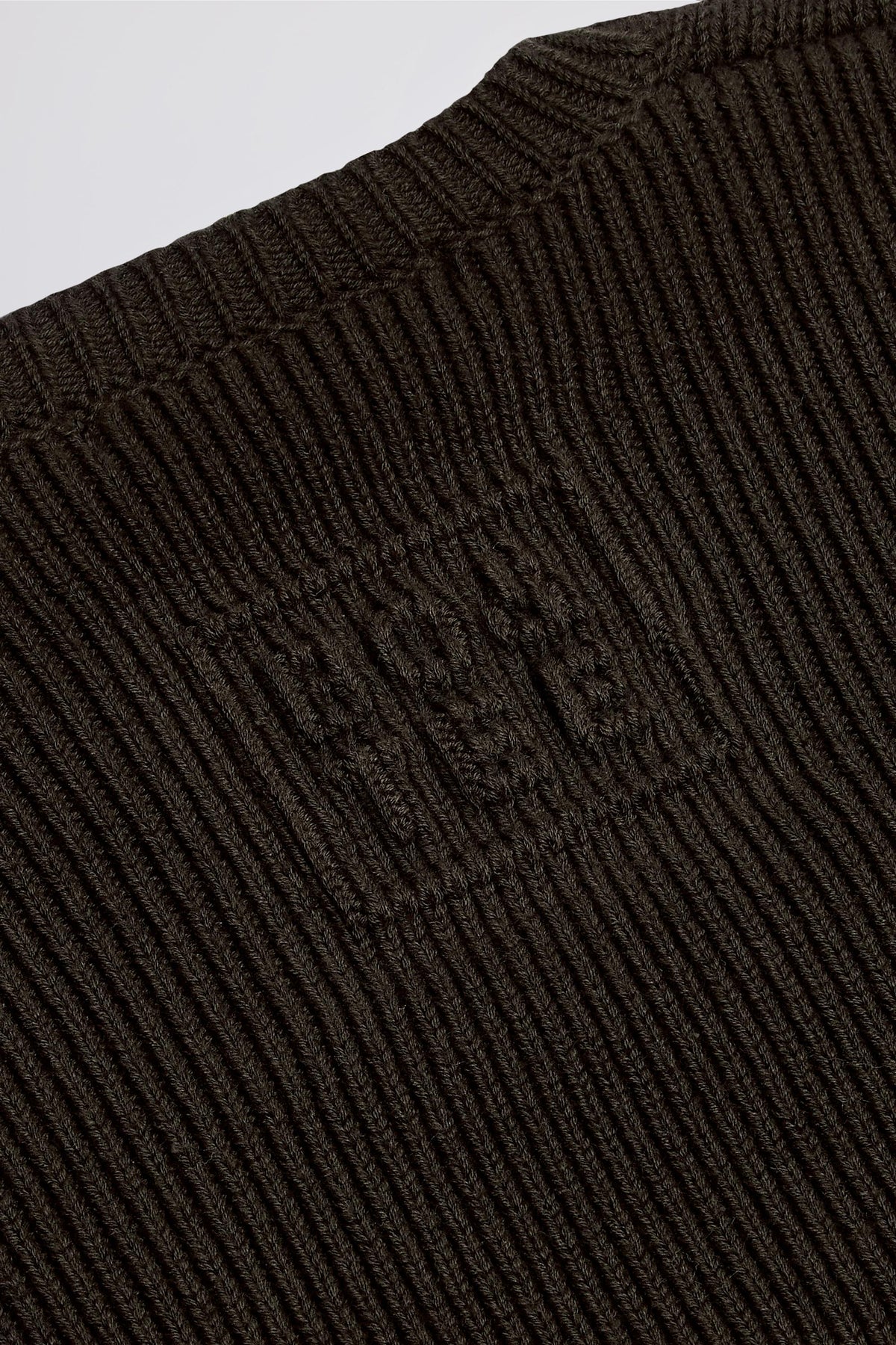 Ribbed-Knit Cropped Shrug in Pecan
