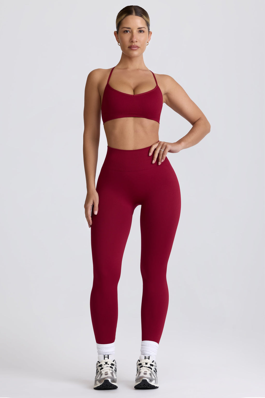 Super Sculpt Seamless Leggings in Burgundy